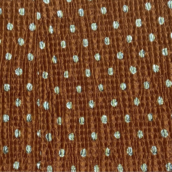 NWT Anthropologie Lennox Halter Top Copper and Gold Polka Dot Sz S - Picture 11 of 16